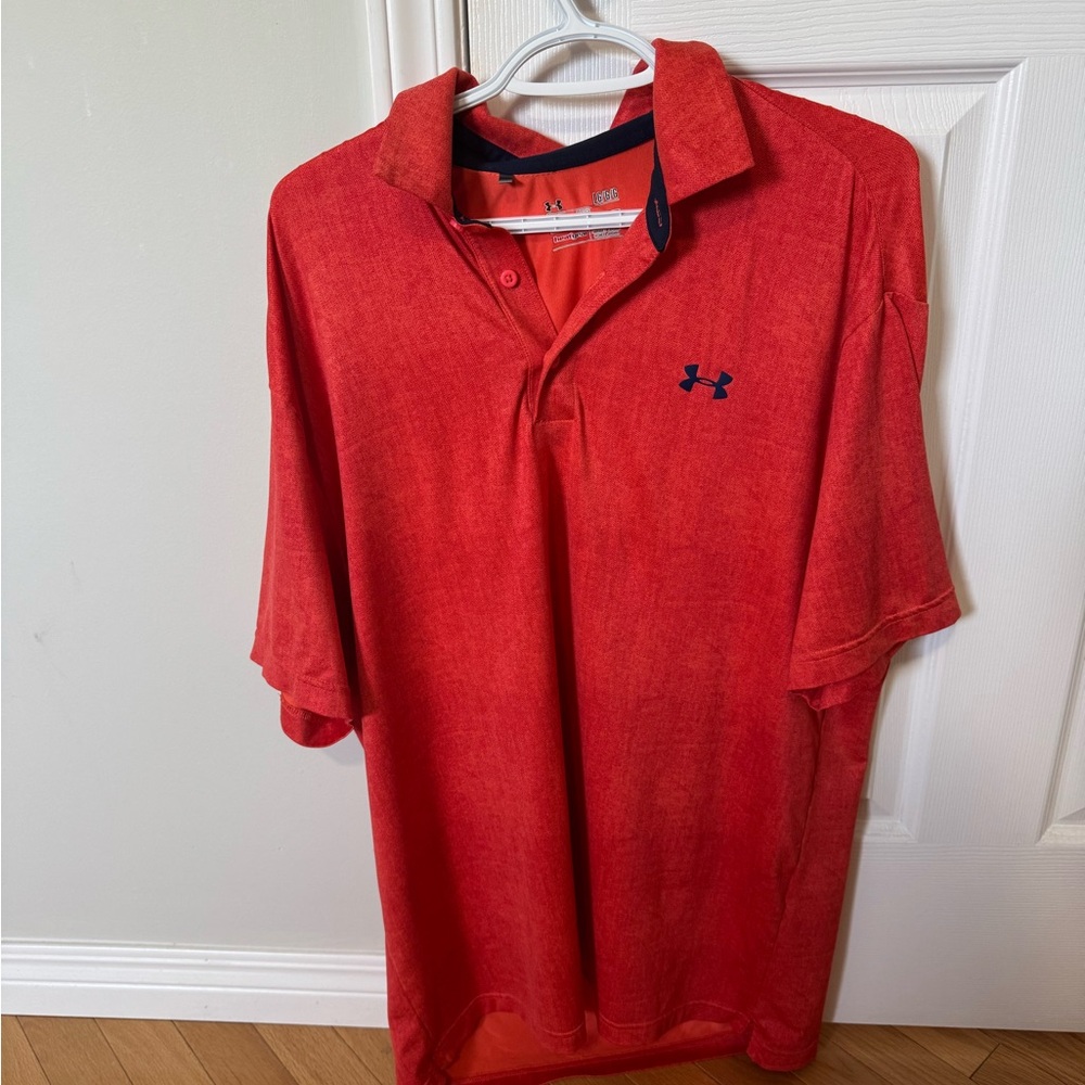 Under Armour Men's Orange Polo Shirt